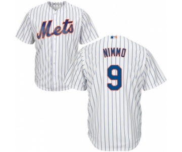 New York Mets #9 Brandon Nimmo White(Blue Strip) New Cool Base Stitched MLB Jersey