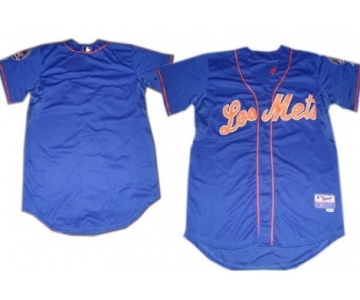 New York Mets Blank Los Blue Jersey