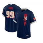 Men's New York Yankees #99 Aaron Judge 2021 Navy All-Star Cool Base Stitched MLB Jersey