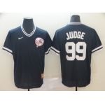 Men's New York Yankees 99 Aaron Judge Black Throwback Jersey