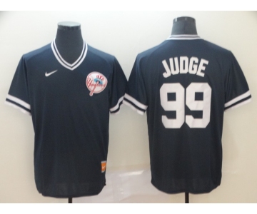 Men's New York Yankees 99 Aaron Judge Black Throwback Jersey