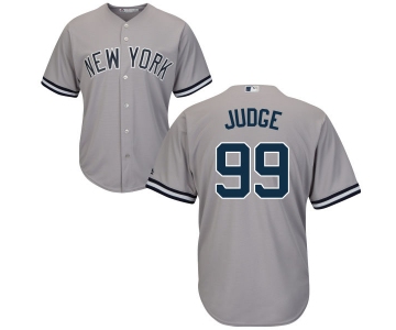 Men's New York Yankees #99 Aaron Judge Gray Road Stitched MLB Majestic Cool Base Jersey