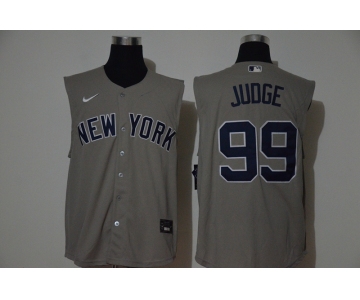 Men's New York Yankees #99 Aaron Judge Grey 2020 Cool and Refreshing Sleeveless Fan Stitched MLB Nike Jersey