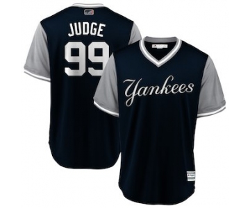 Men's New York Yankees 99 Aaron Judge Judge Majestic Navy 2018 Players' Weekend Cool Base Jersey