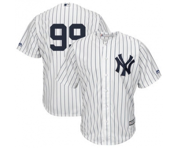 Men's New York Yankees 99 Aaron Judge Majestic White Cool Base Player Replica Jersey
