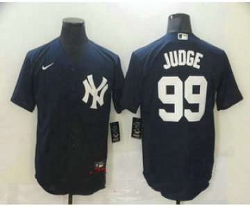 Men's New York Yankees #99 Aaron Judge Navy Blue Stitched MLB Nike Cool Base Jersey