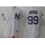 Men's New York Yankees #99 Aaron Judge White 2017 Independence Stars & Stripes Stitched MLB Majestic Flex Base Jersey