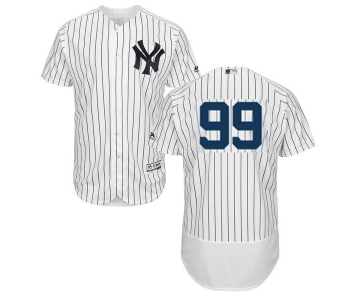 Men's New York Yankees #99 Aaron Judge White Home Stitched MLB 2016 Majestic Flex Base Jersey