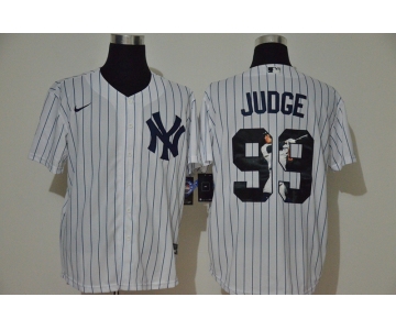 Men's New York Yankees #99 Aaron Judge White Unforgettable Moment Stitched Fashion MLB Cool Base Nike Jersey