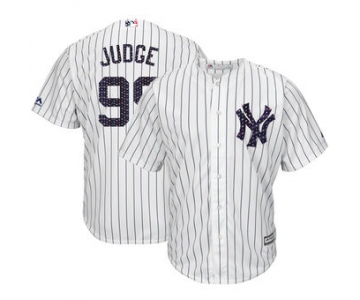 New York Yankees 99 Aaron Judge Majestic White 2018 Stars & Stripes Cool Base Player Jersey