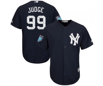 New York Yankees #99 Aaron Judge Navy Blue 2018 Spring Training Cool Base Stitched MLB Jersey