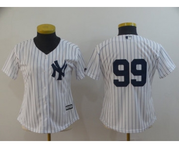 Yankees 99 Aaron Judge White Women Cool Base Jersey