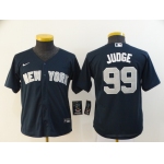 Youth New York Yankees #99 Aaron Judge Navy Blue Stitched MLB Cool Base Nike Jersey