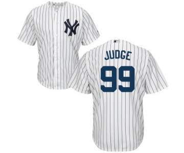 Youth New York Yankees #99 Aaron Judge White Home Stitched MLB Majestic Cool Base Jersey