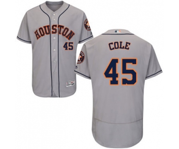 Houston Astros #45 Gerrit Cole Grey Flexbase Authentic Collection Stitched MLB Jersey