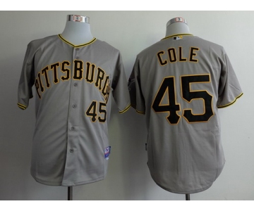 Pittsburgh Pirates #45 Gerrit Cole Gray Jersey