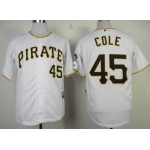 Pittsburgh Pirates #45 Gerrit Cole White Jersey