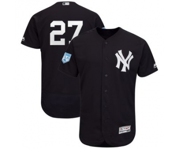 Men's New York Yankees 27 Giancarlo Stanton Majestic Navy 2019 Spring Training Flex Base Player Jersey