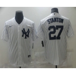 Men's New York Yankees #27 Giancarlo Stanton White Stitched MLB Cool Base Nike Jersey