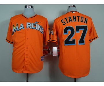 Miami Marlins #27 Giancarlo Stanton Orange Jersey