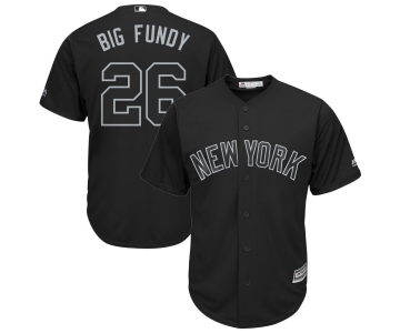 Men's New York Yankees 26 DJ LeMahieu Big Fundy Black 2019 Players' Weekend Player Jersey