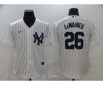 Men's New York Yankees #26 DJ LeMahieu White Home No Name Stitched MLB Cool Base Nike Jersey