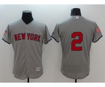 Men New York Yankees 2 No name Grey Elite Independent Edition 2021 MLB Jerseys