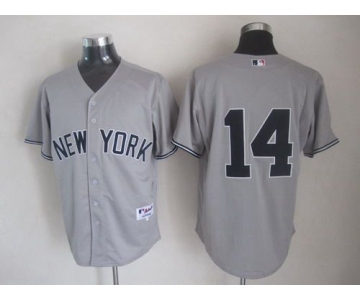 Men's Men's New York Yankees #14 Stephen Drew Gray Jersey