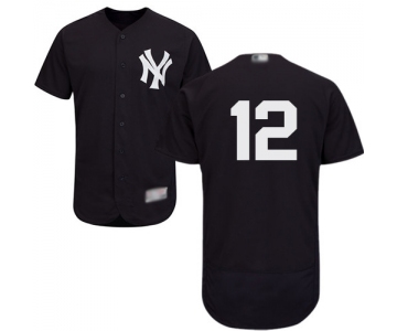 Men's New York Yankees #12 Troy Tulowitzki Navy Blue Flexbase Authentic Collection Stitched Baseball Jersey