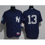 Men's New York Yankees #13 Alex Rodriguez Navy Blue 2017 Spring Training Stitched MLB Majestic Flex Base Jersey