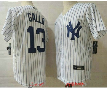 Men's New York Yankees #13 Joey Gallo White Stitched MLB Cool Base Nike Jersey