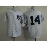 Men's New York Yankees #14 Stephen Drew White Jersey