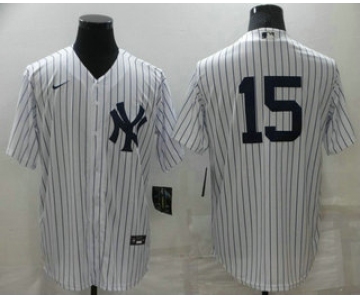 Men's New York Yankees #15 Thurman Munson White No Name Stitched MLB Nike Cool Base Jersey