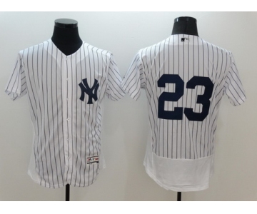 Men's New York Yankees #23 Don Mattingly Retired White 2016 Flexbase Majestic Baseball Jersey