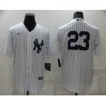 Men's New York Yankees #23 Don Mattingly White No Name Stitched MLB Nike Cool Base Jersey