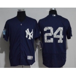 Men's New York Yankees #24 Gary Sanchez Navy Blue 2017 Spring Training Stitched MLB Majestic Flex Base Jersey