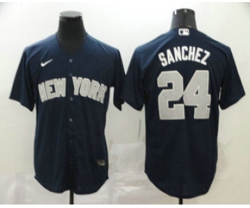 Men's New York Yankees #24 Gary Sanchez Navy Blue Stitched MLB Cool Base Nike Jersey