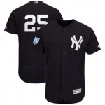 Men's New York Yankees 25 Gleyber Torres Majestic Navy 2019 Spring Training Flex Base Player Jersey