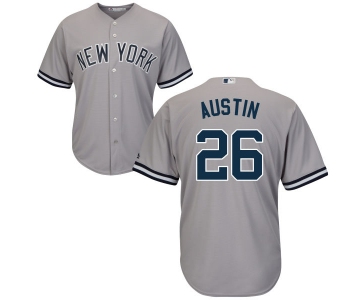 Men's New York Yankees #26 Tyler Austin Gray Road Stitched MLB Majestic Cool Base Jersey