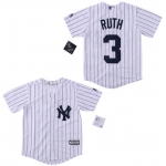 Men's New York Yankees #3 Babe Ruth White Cool Base Jersey