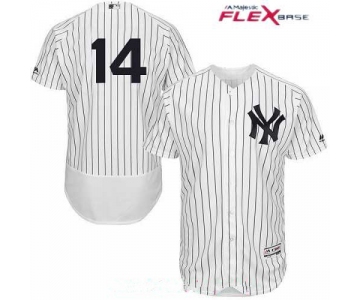 Men's New York Yankees #40 Luis Severino White Home Stitched MLB Majestic Flex Base Jersey