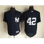 Men's New York Yankees #42 Mariano Rivera Retired Navy Blue 2016 Flexbase Majestic Baseball Jersey