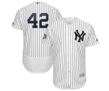 Men's New York Yankees #42 Mariano Rivera White 2019 Jackie Robinson Day FlexBase Jersey