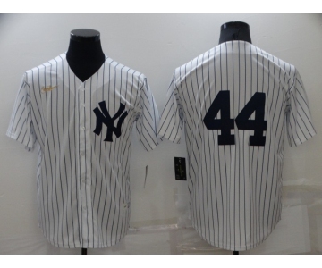 Men's New York Yankees #44 Reggie Jackson No Name White Throwback Stitched MLB Cool Base Nike Jersey