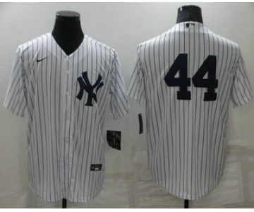 Men's New York Yankees #44 Reggie Jackson White No Name Stitched MLB Nike Cool Base Jersey