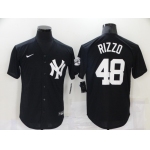 Men's New York Yankees #48 Anthony Rizzo Black Stitched MLB Nike Cool Base Throwback Jersey