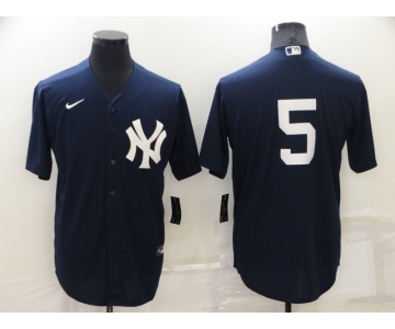 Men's New York Yankees #5 Joe DiMaggio No Name Black Stitched Nike Cool Base Throwback Jersey