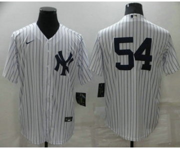 Men's New York Yankees #54 Aroldis Chapman White No Name Stitched MLB Nike Cool Base Jersey