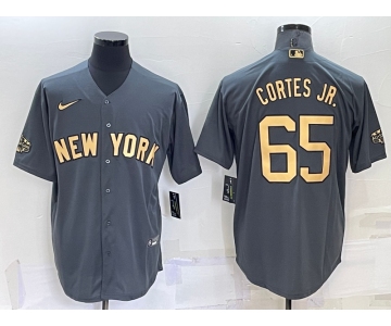 Men's New York Yankees #65 Nestor Cortes Jr Grey 2022 All Star Stitched Cool Base Nike Jersey