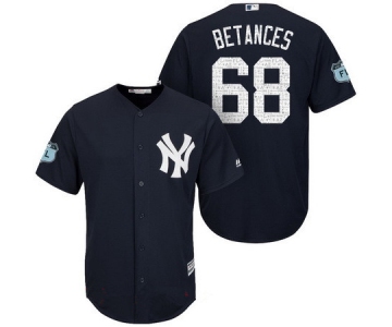 Men's New York Yankees #68 Dellin Betances Navy Blue 2017 Spring Training Stitched MLB Majestic Cool Base Jersey